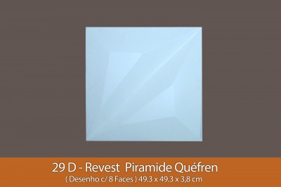 Revest Pirâmide Quéfren (desenho c/ 8 faces) 49,3x49,3x3,8